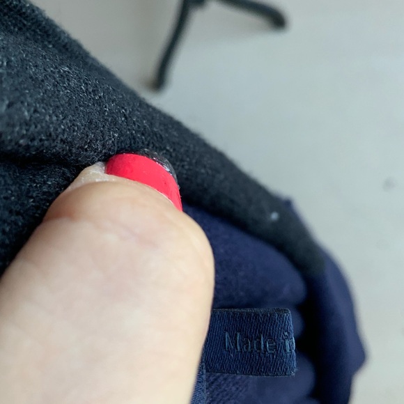 LAVIN Wool Silk Button Navy Black Sweater Cardigan Women’s SZ L/G Made in Italy - Picture 6 of 16